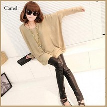 Many Colors Oversized Comfy Pull Over Knitted Long Tunic Batwing Sleeved Sweater image 1