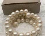 Avon Pearlesque Wrap Bracelet Cream White In Box FAUX PEARLS - $14.20