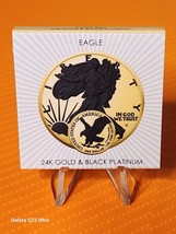 Gold Black Platinum American Eagle 1 Oz Silver Coin Usa 2023 With Mintage 500 - £79.00 GBP