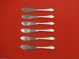Rose Point by Wallace Sterling Silver Trout Knife Set 6pc. Custom Made 7 1/2" - £380.72 GBP