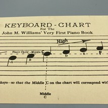 Vintage Keyboard Chart for the John M Williams Very First Piano Book, 1925 - £11.34 GBP