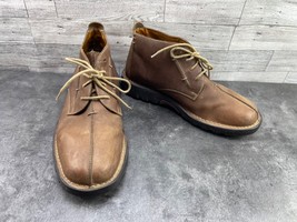H. S. Trask Desert Chukka Boots 8M Shoes Brown Leather Split Toe  Ankle ... - $37.44