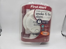 First Alert 10 Year Smoke &amp; Fire Alarm Detector Lithium Battery SA340CN - £15.57 GBP