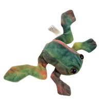 Folkmanis Rainbow Frog Finger Puppet Pretend Play Stuffed Animal Plush - £9.32 GBP