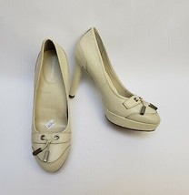 Rockport Womens Shoes Heels Tassel Platform Cream Slip On Size US 7.5 EU 38 - £31.80 GBP