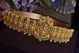 Bollywood Stile Indiano Kamar Bandh Sposa Pacifico Vita Cintura Tempio G... - £223.91 GBP