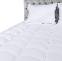 Utopia Bedding Quilted Fitted Premium Mattress Pad Full Size, Machine Washable. - £30.60 GBP