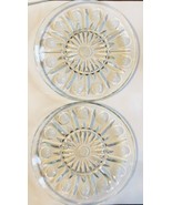 Princess House Crystal Regency Pattern Clear Dinner Plates 10” Sets of 2 - £23.19 GBP