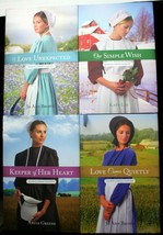 Lot 4 Annie&#39;s Hardbacks Hearts Of Amish Country 1-4 Simple Wish~Love Unexpected - £18.69 GBP