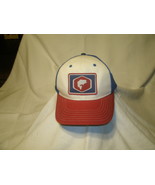 USED-SIMMS-BASS LOGO-HAT/CAP-RED WHITE BLUE-SNAPBACK-UNIQUE-LOOK!FISHING - $13.99