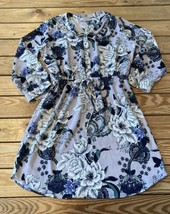 Loft Outlet Women’s Cinch Waist Floral Dress size XS Purple L1 - £13.37 GBP