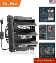 10-Inch Exhaust Fan with Mesh Screen - 647 CFM, Durable, and Energy Effi... - $99.49