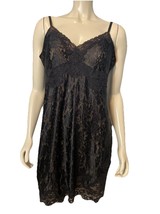 Soma Women&#39;s Floral Lace Chemise Short Gown Black Large NWT - $535.92 MXN