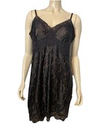 Soma Women&#39;s Floral Lace Chemise Short Gown Black Large NWT - $28.49