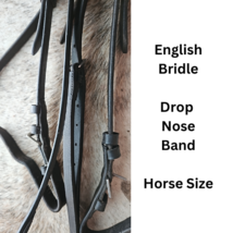 English Hunt Seat Bridle Drop Noseband USED image 3