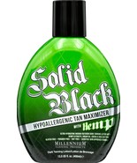 Millennium Tanning Solid Black HYPOALLERGENIC TAN MAXIMIZER w HEMP Lotio... - £23.73 GBP