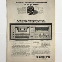 Vintage 1970&#39;s Sanyo Magazine Print Ad RD5350 Cassette Deck WiFi 8&quot; x 11&quot; - £5.21 GBP