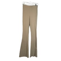 Forever 21 Women&#39;s Beige Ribbed Flare Pants Size M Polyester Cotton Blend - £15.29 GBP