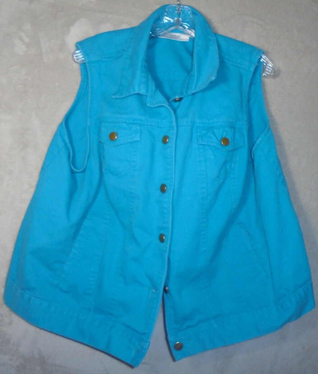 Primary image for Avenue By Jessica London Womens  Plus Size 20 Vest Denim Blue Cotton