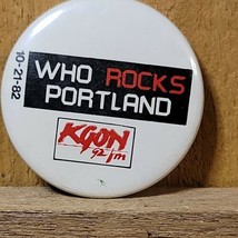 Vintage 1982 &quot;The Who&quot; Roc Ks Portland - Kgon 92 Fm Radio Station Pin Button - £27.62 GBP