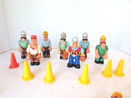 Vintage Lot Of 6 Fisher Price Husky Helpers Toy Figures + 1 Mattel 3.5&quot;H H48c - £6.07 GBP