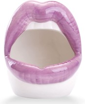 Ceramic Succulent Planter With Seductive Lips, Purple, By Whjy. - £25.65 GBP