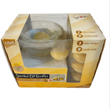 Glade Scented Oil Candles French Vanilla Holder &amp; 9 Refills 2007 New Lot Set - £27.51 GBP