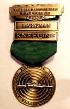 Marksman Kneeling Shooting Medal Ribbon 1980 WI East Central Region Rifle League - £15.94 GBP