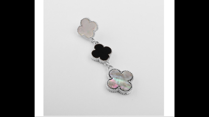 Triple Hanging Motif Earrings