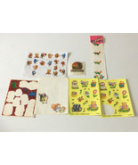 Vintage cute animal sticker lot bears flowers scratch n sniff craft supp... - $27.08 CAD