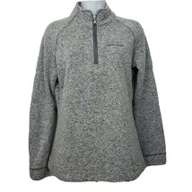 Notre Dame 1/4 Zip Sweater Size M By Champion Gray Long Sleeve Pullover - £29.41 GBP
