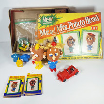 Vintage 1950s Mr And Mrs Potato Head Funny Face Combination Kit + Car Hassenfeld - £85.81 GBP