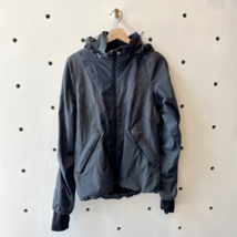 8 - Lululemon Dark Gray Pinstriped Hooded Reflective Ruffled Back Jacket... - £51.34 GBP