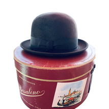 VTG Borsalino Mens BOWLER Hat Augusta Grand Prix Diamante + Box Charcoal... - $395.01