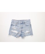 Levis 501 Womens Size 26 Distressed Cut Off Button Fly Denim Jean Shorts... - $735.76 MXN