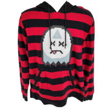 Black Pyramid Red Black Striped Dead Ghost Hoodie Size XL - £23.44 GBP