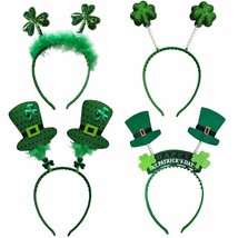 St. Patrick&#39;s Day Headband Top Hat Hair Bands Clover Shamrock Hairband W... - £18.72 GBP