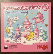 HABA Unicorn Glitterluck Cloud Stacking - A Cooperative Roll &amp; Move Dext... - £20.50 GBP