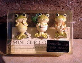 BNIP Handmade Hullic, Estudio 11 Whimsical Three Frog Mini Clip Collecti... - $24.00