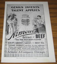 1899 Ad~Armour&#39;s Extract Of Beef~Soups,Gravies,Sauces~Chicago,Illinois - £12.81 GBP