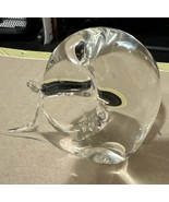 Hand Blown Art Glass Iridescent Dolphin Figurine Paperweight 4” Sea life... - €20,04 EUR