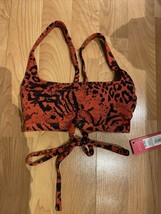 Red and Black Xhilaration Bikini Top In Size XS Animal Print Leopard - £5.93 GBP