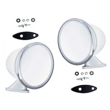 4&quot; Talbot Shelby British Style Fender Door Mounted GT Racing Chrome Mirrors Pair - £43.99 GBP