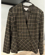 Liz Claiborne Blazer Jacket Womens Size 18  Black with White Single Brea... - $533.63 MXN