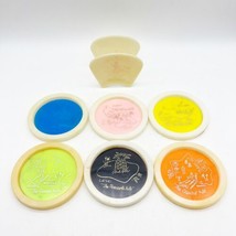 Hawaii Vintage Retro Complete Set MCM  Plastic Drink Coasters 3 3/8” Plastic - £19.97 GBP