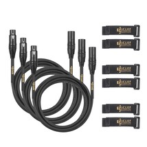 Clef Audio Labs Xlr Cable, 10 Feet [3-Pack] Male To Female, Pin Connectors - £39.08 GBP