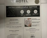 Hotel Signature  Sateen 800TC 100% Cotton 6pc Sheet Set CAL KING White - £56.18 GBP