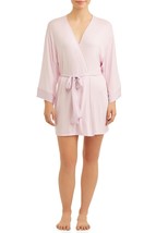 $68 Josie Satin-Trimmed Robe, Purple, Size: Medium - £15.56 GBP