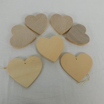 Wood Cutout Hearts Lot of 7 Pieces Ornaments Unfinished DIY Paint your O... - £7.63 GBP