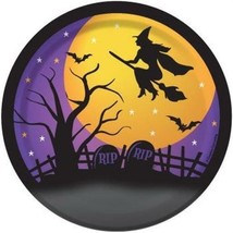 Halloween House of Fright 7 Inch Paper Plates 8 Pack Halloween Party Tableware - £11.18 GBP